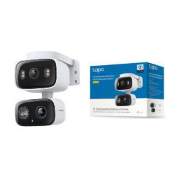 TP-Link Tapo C246D - Cámara de seguridad interior/exterior de doble lente Pan/Tilt